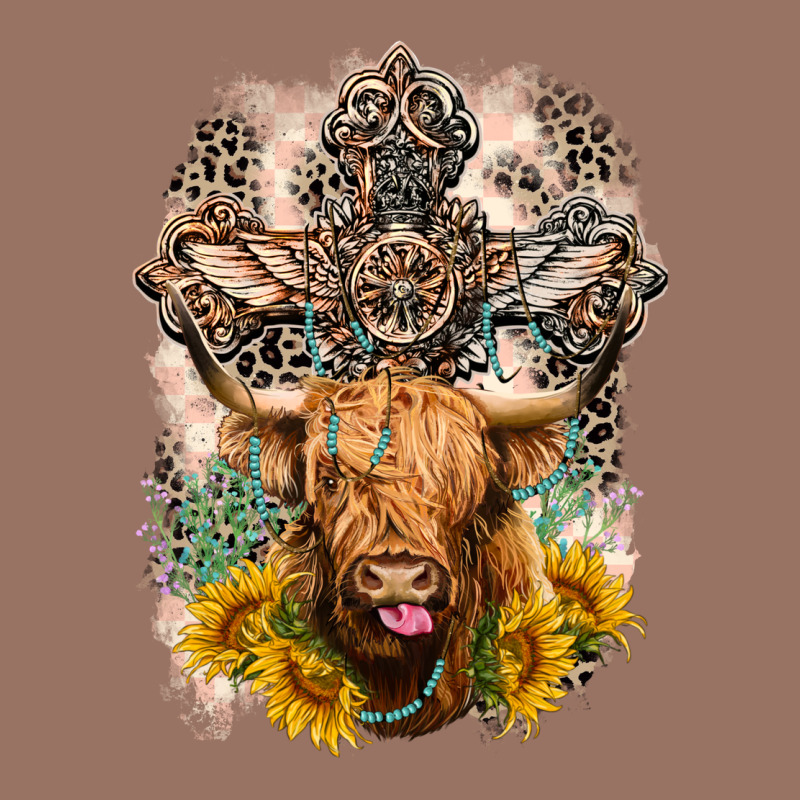 Western Heifer Cow With Crosses Premium Hoodie by LillyAllenDesigns | Teevron
