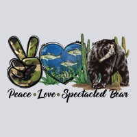 Peace Love Spectacled Bear Zipper Hoodie | Teevron