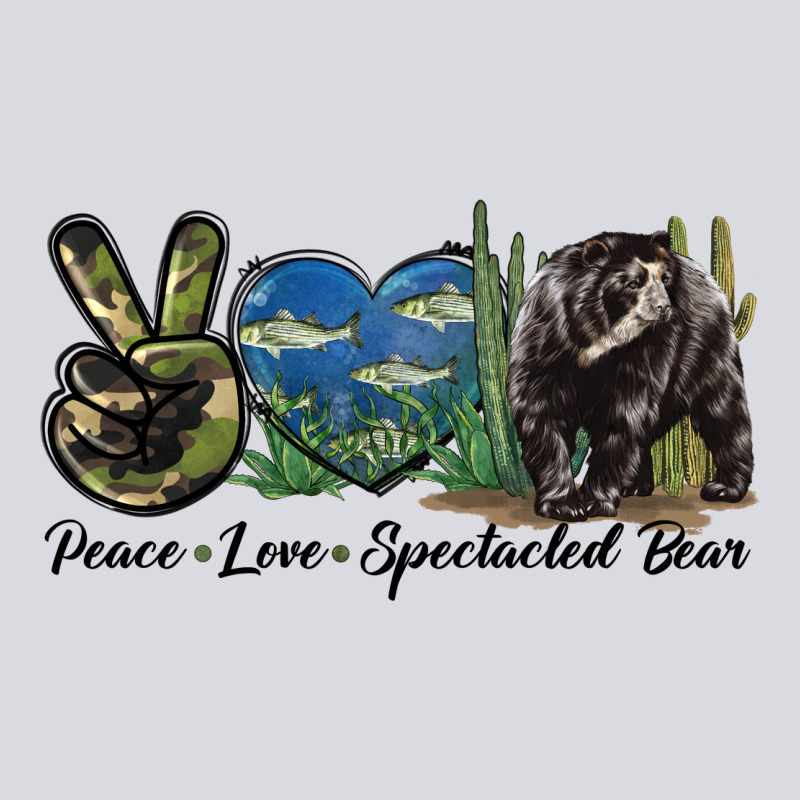 Peace Love Spectacled Bear Zipper Hoodie by LillyAllenDesigns | Teevron