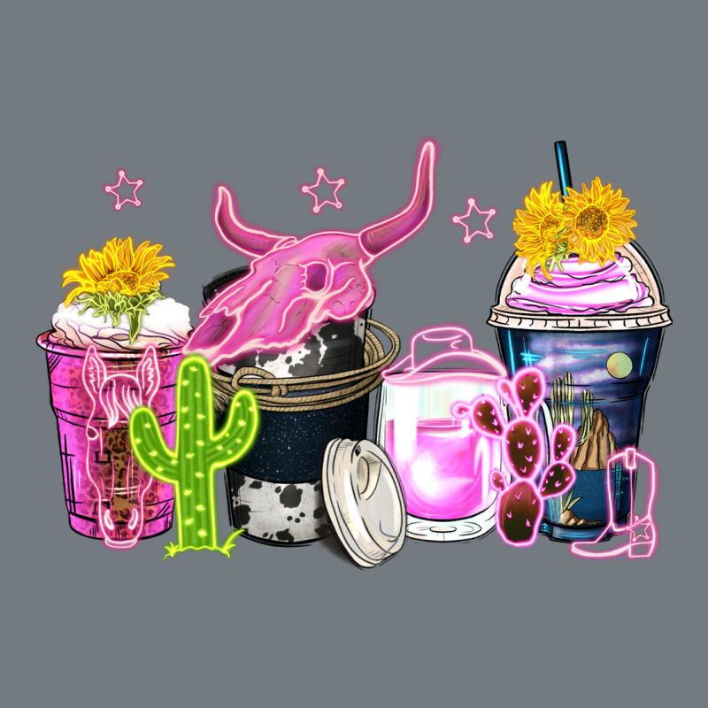Neon Western Coffee Cups Heavyweight Sweatshirt by Zillion Design Studio | Teevron