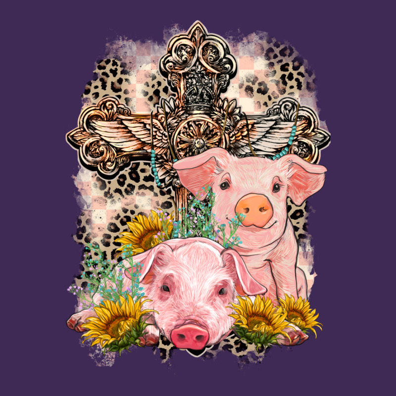 Western Pigs With Crosses Premium Hoodie by LillyAllenDesigns | Teevron