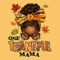 One Thankful Mama Afro Messy Bun Vintage Hoodie | Teevron