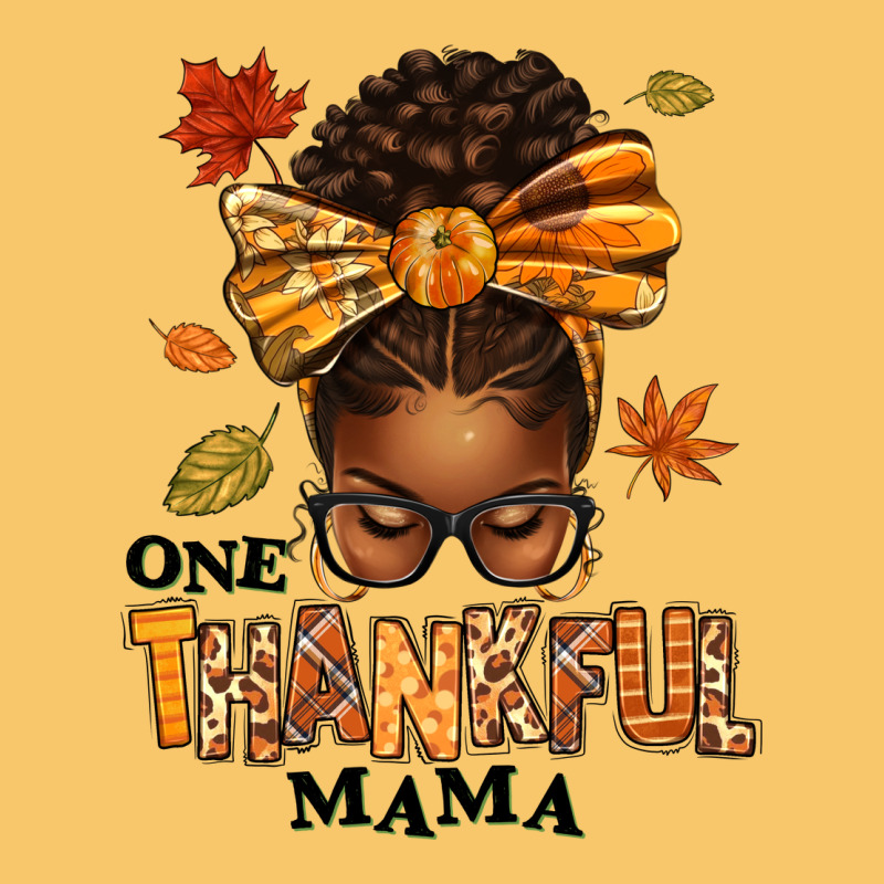 One Thankful Mama Afro Messy Bun Vintage Hoodie by texasbilliewilder | Teevron