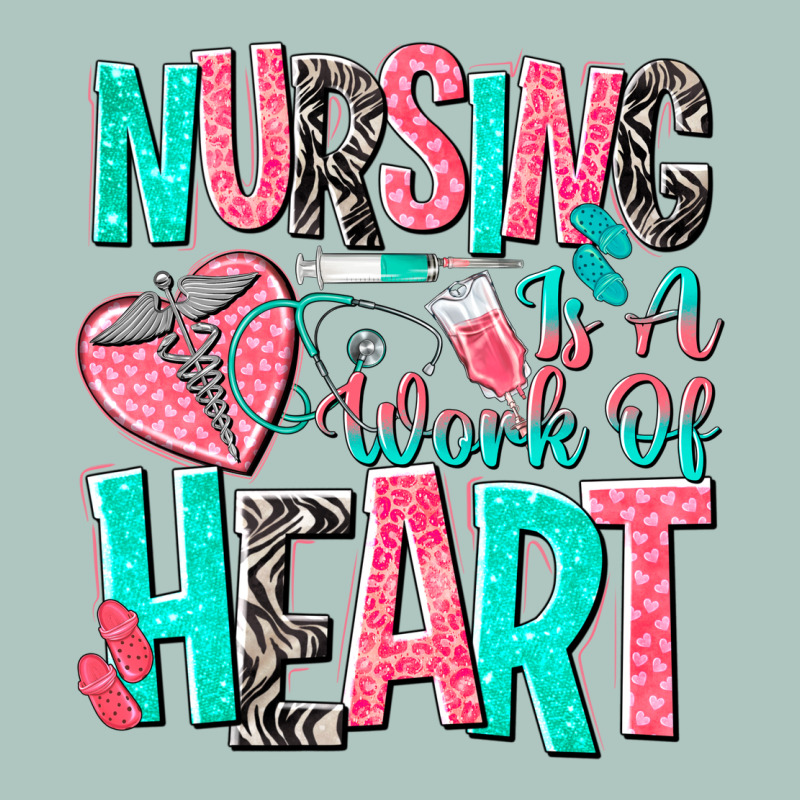 Nursing Is A Work Of Heart Premium Sweatshirt by NancyCooperArtShop | Teevron