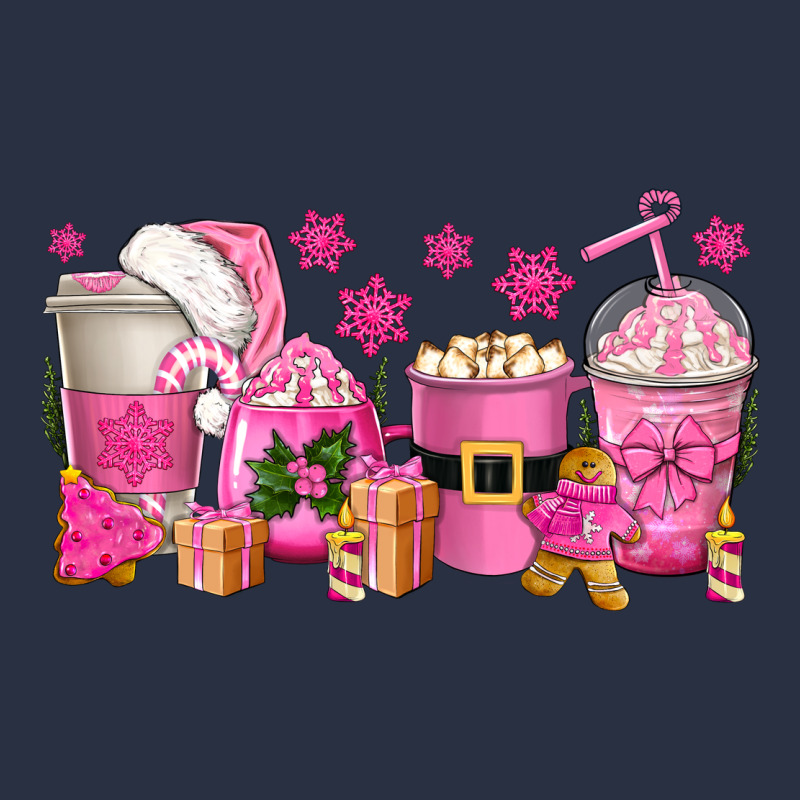 Pink Christmas Coffee Cups Heavyweight Sweatshirt by texasbilliewilder | Teevron