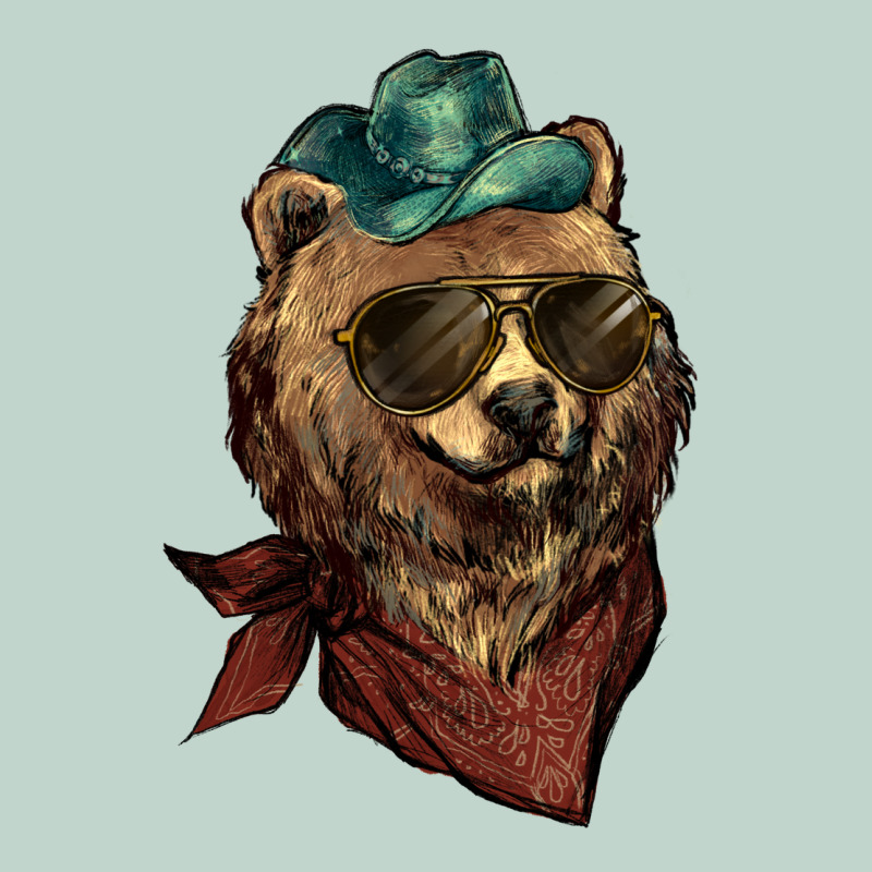 Bear Cowboy Zipper Hoodie by NancyCooperArtShop | Teevron