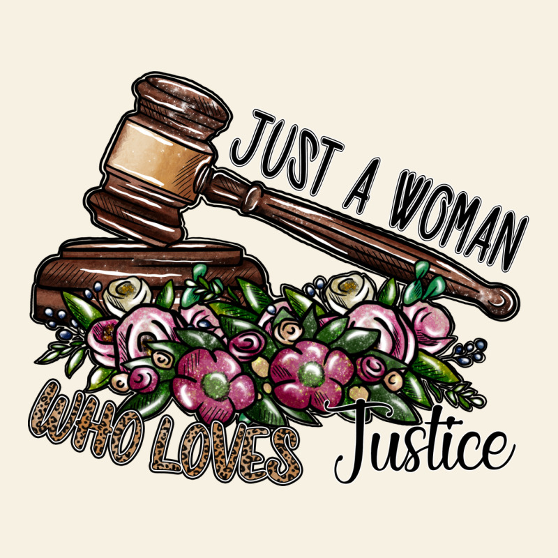 Just A Woman Who Loves Justice Vintage Tee by SublimationCraftShop | Teevron