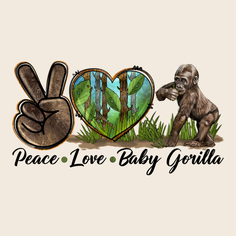 Peace Love Baby Gorilla Zipper Hoodie by LillyAllenDesigns | Teevron