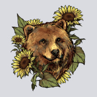 Bear Head Sunflowers Zipper Hoodie | Teevron