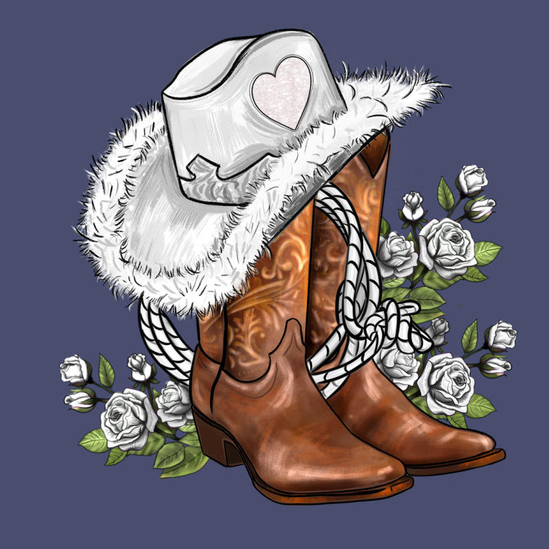 White  Cowgirl  And Roses Vintage Tee by AdoDesignShop | Teevron