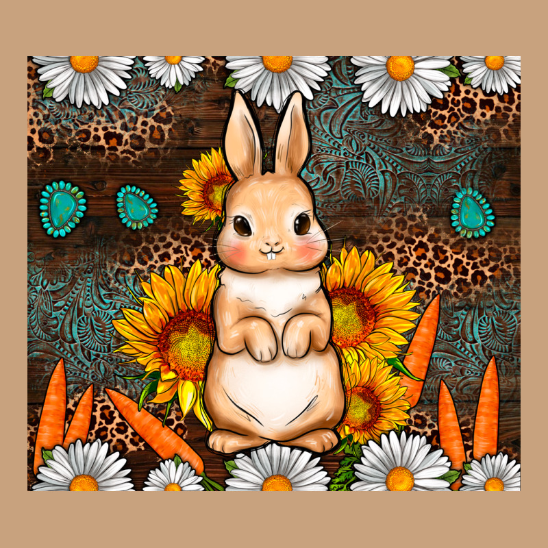 Rabbit Daisy Sunflower Leopard 20oz Tumbler Vintage Tee by Neo Western | Teevron