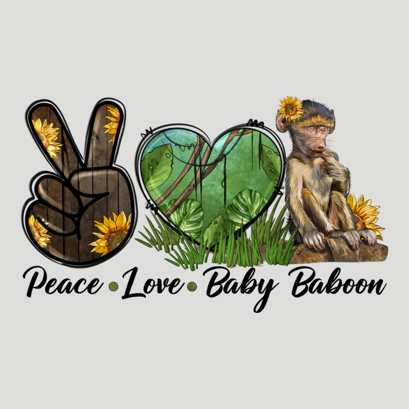 Peace Love Baby Baboon Zipper Hoodie by LillyAllenDesigns | Teevron