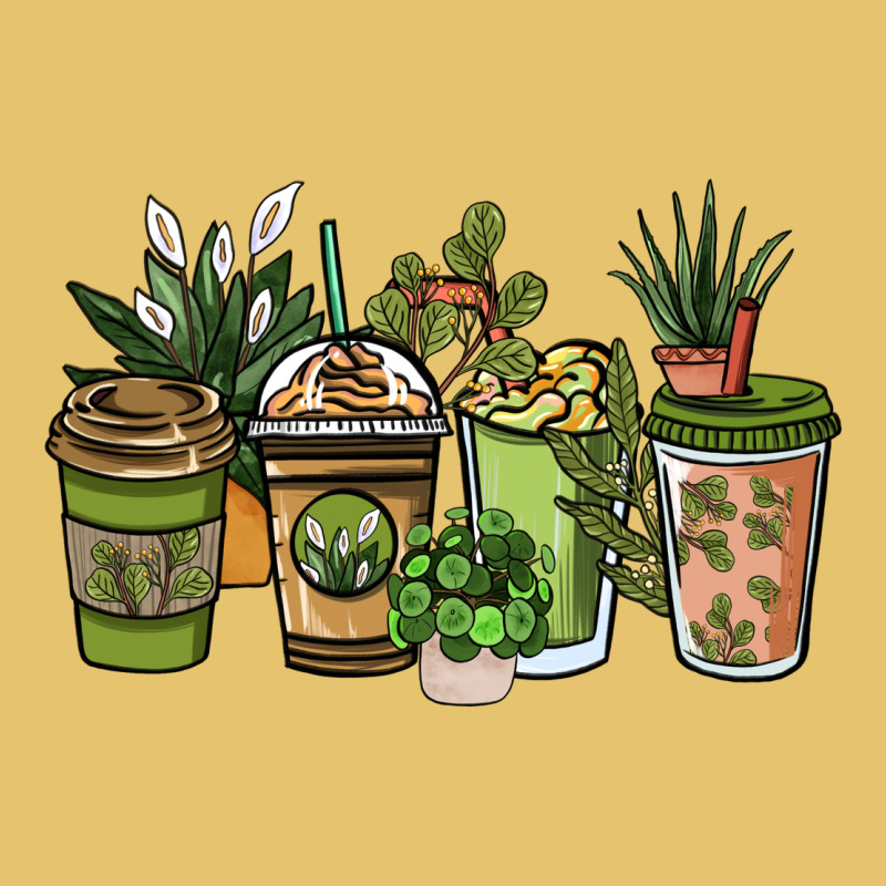 Plant Lover Coffee Cups Premium Sweatshirt by NancyCooperArtShop | Teevron