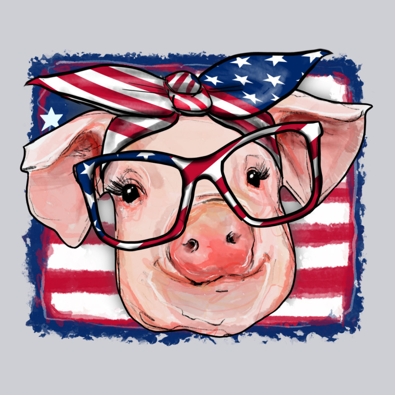 American Flag Pig Heavyweight Sweatshirt by RanaPortraitStore | Teevron