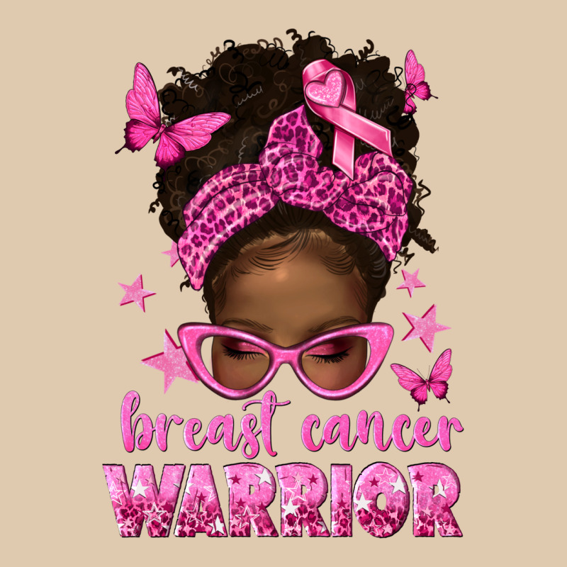 Afro Messy Bun Breast Cancer Warrior Heavyweight Sweatshirt by texasbilliewilder | Teevron