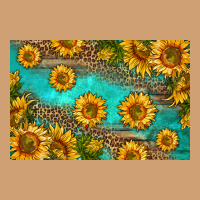 Western Sunflowers Skinny Metal Can Holder Vintage Tee | Teevron