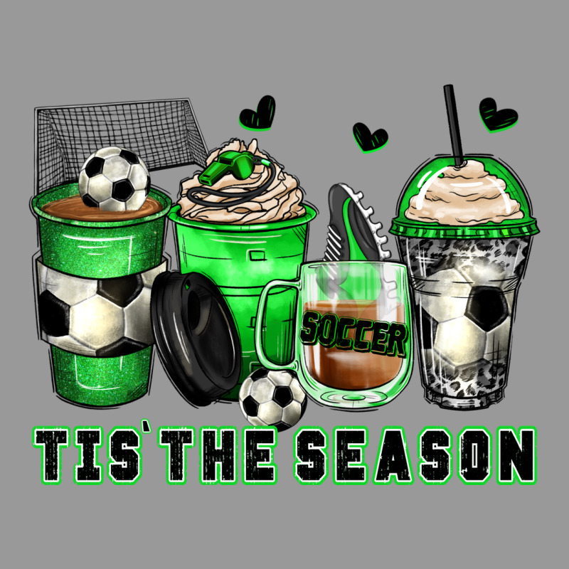 Tis' The Season Soccer Coffee Cups Vintage Hoodie by Zillion Design Studio | Teevron