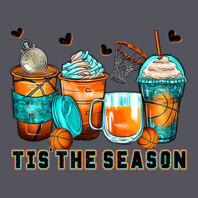 Tis' The Season Basketball Coffee Cups Vintage Hoodie by Zillion Design Studio | Teevron