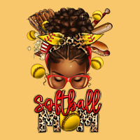 Softball Mom Afro Messy Bun Vintage Hoodie | Teevron