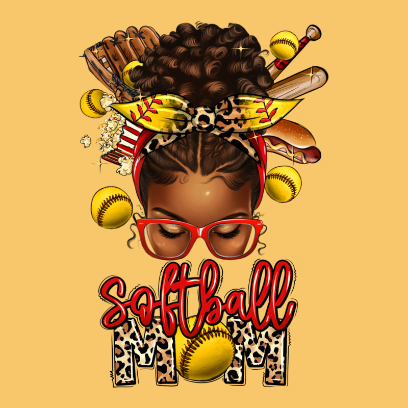 Softball Mom Afro Messy Bun Vintage Hoodie by texasbilliewilder | Teevron