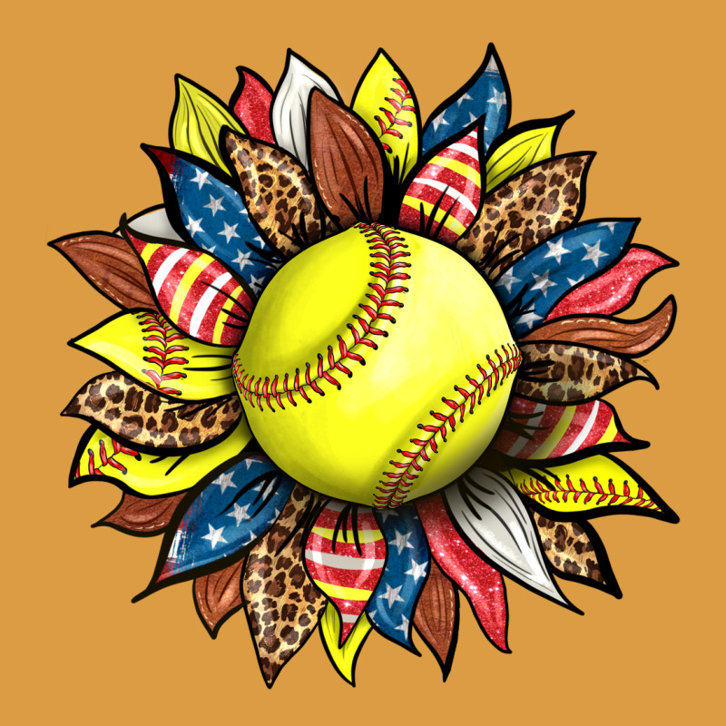 Softball Sunflower Urban Heavy Tee by HRA Design Shop | Teevron
