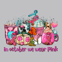 Western Cancer  In October We Wear Pink Coffee Cups With Ribbons Long Sleeve Tee | Teevron