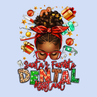 Santa's Favorite Dental Assistant Afro Messy Bun Urban Hoodie | Teevron