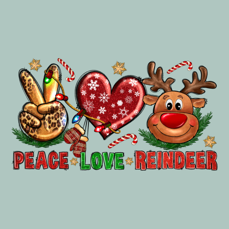 Peace Love Reindeer Christmas Premium Sweatshirt by NancyCooperArtShop | Teevron