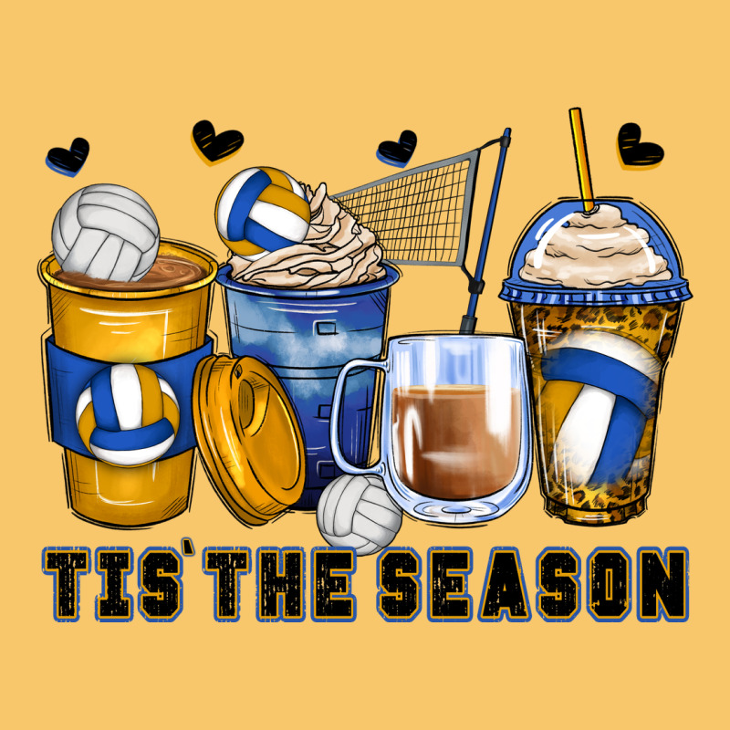 Tis' The Season Volleyball Coffee Cups Vintage Hoodie by Zillion Design Studio | Teevron