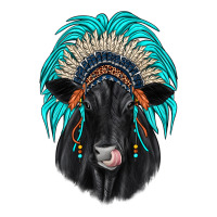 Black Angus Indian Headdress Long Sleeve Tee | Teevron