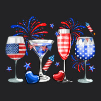 4th Of July Wine Glasses Vintage Tee | Teevron