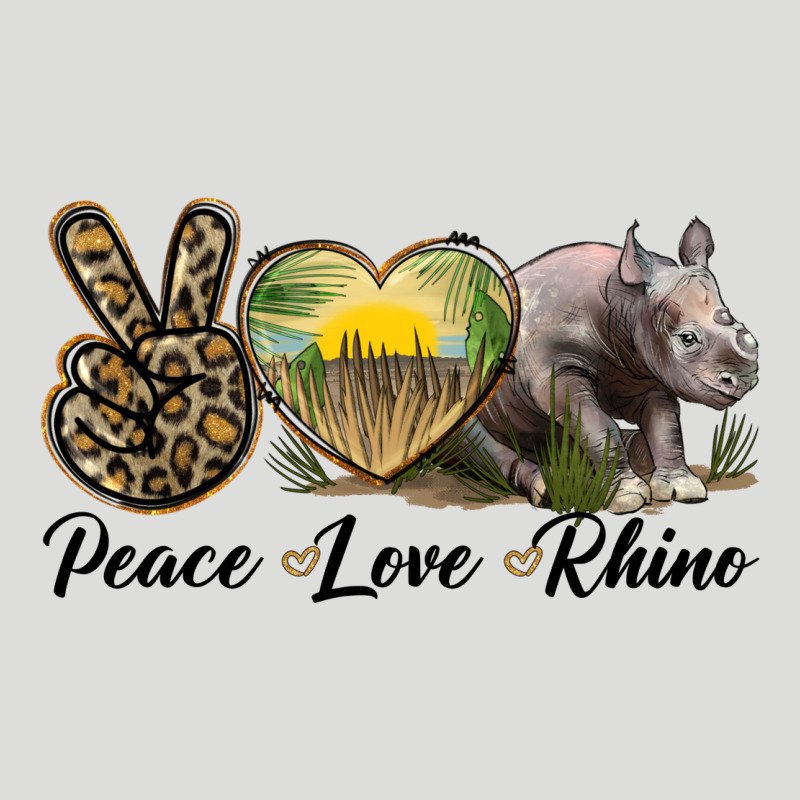 Peace Love Rhino Zipper Hoodie by LillyAllenDesigns | Teevron