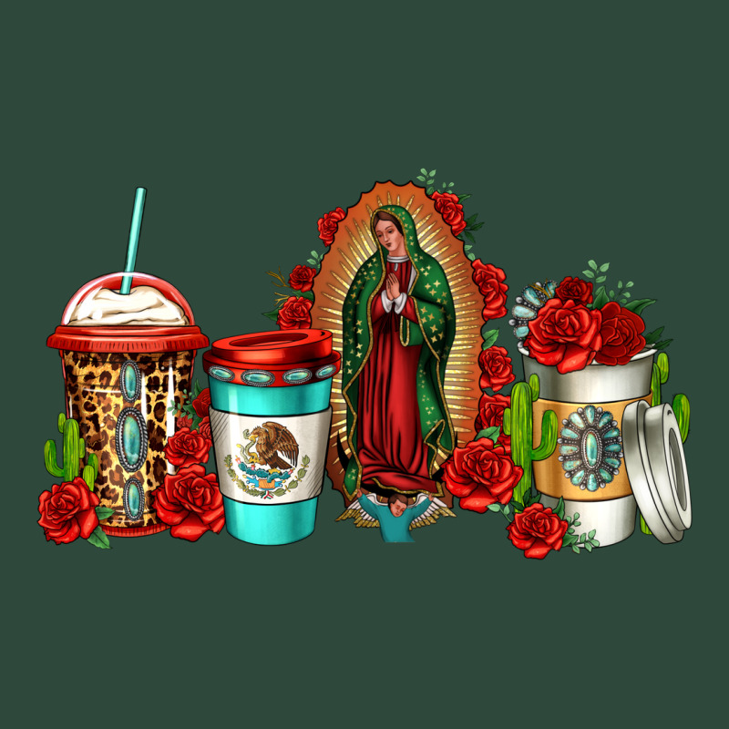 Lady Of Guadalupe Coffee Zipper Hoodie by Jasminsmagicworld | Teevron