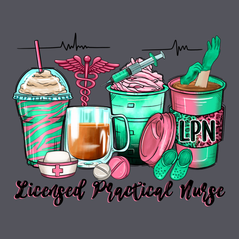 Licensed Practical Nurse Coffee Cups Vintage Hoodie by Zillion Design Studio | Teevron