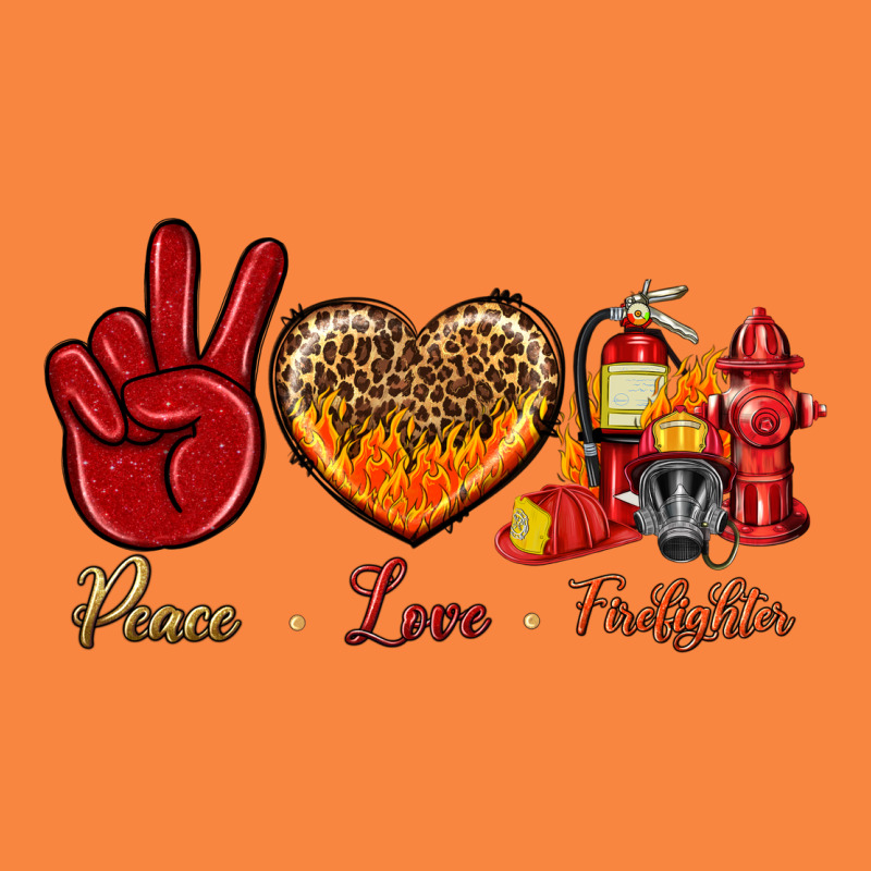 Peace Love Firefighter Premium Sweatshirt by NancyCooperArtShop | Teevron