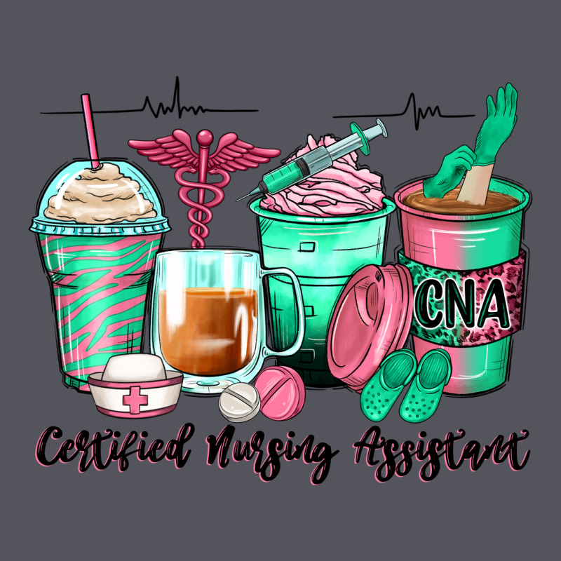 Certified Nursing Assistant Coffee Cups Vintage Hoodie by Zillion Design Studio | Teevron