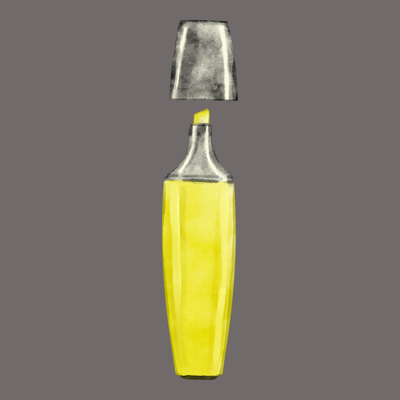 Yellow Highlighter Pen Fa Element Urban Heavy Tee by FaDigitalArtStudio | Teevron