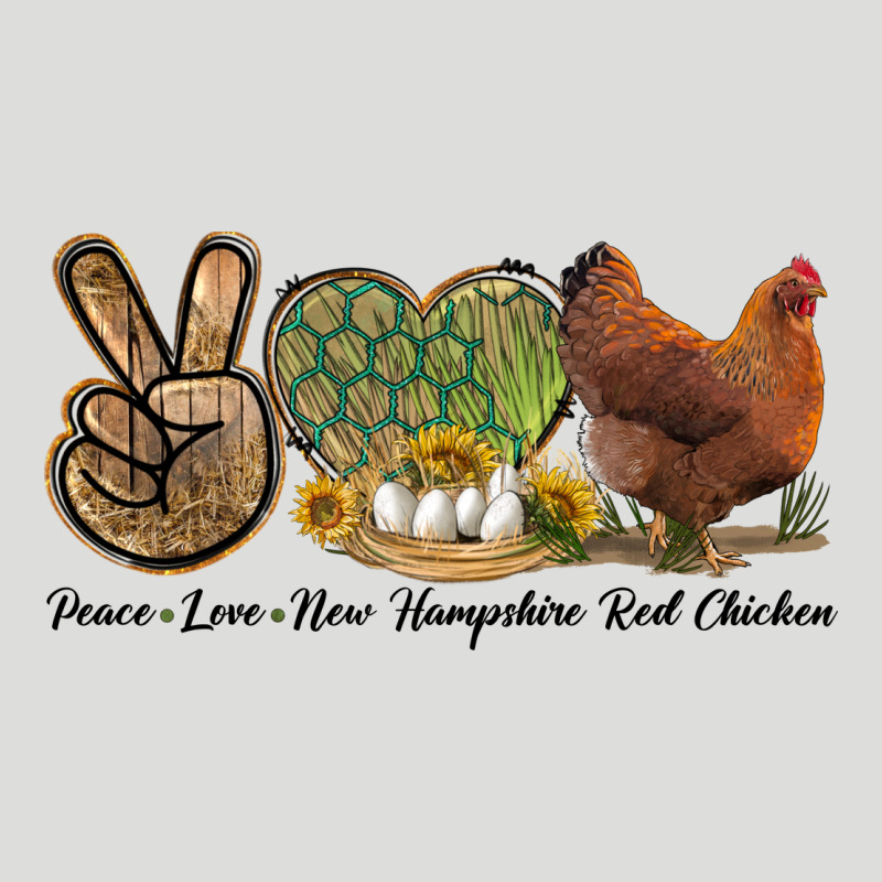 Peace Love New Hampshire Red Chicken Zipper Hoodie by LillyAllenDesigns | Teevron