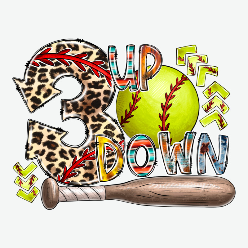 Three Up Down Softball Urban Heavy Tee by RacoonDesign | Teevron