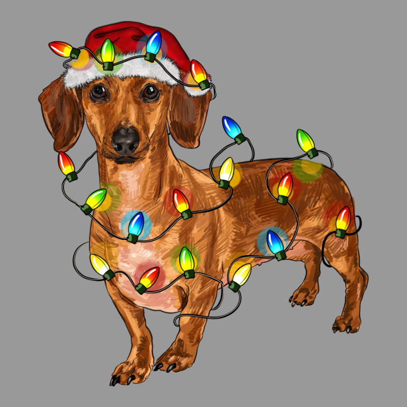 Dachshund With Christmas Lights Vintage Hoodie by RanaPortraitStore | Teevron