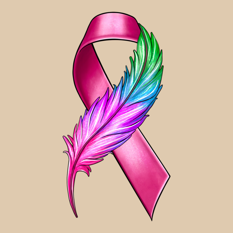 Breast Cancer Ribbon With Feather Heavyweight Sweatshirt by texasbilliewilder | Teevron