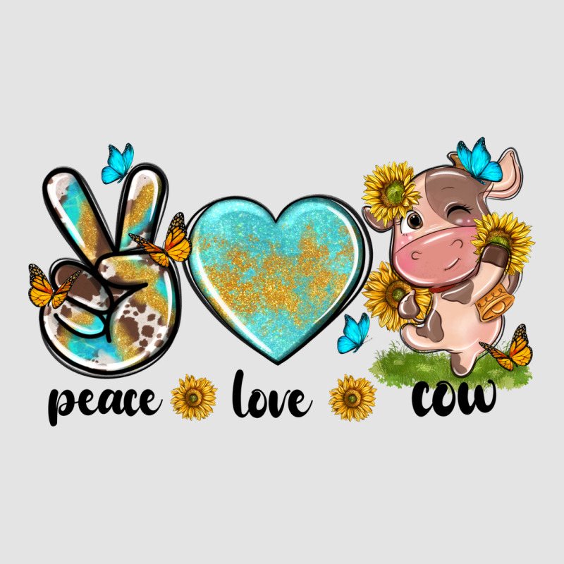Peace Love Cute Cow Premium Sweatshirt by NancyCooperArtShop | Teevron