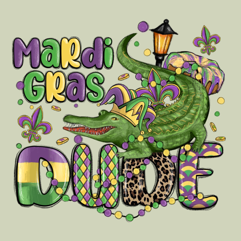 Mardi Gras Dude Alligator Heavyweight Hoodie by MaliasSmallBusiness | Teevron