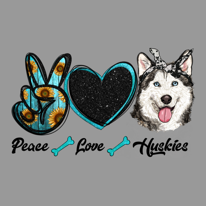 Peace Love Huskies Vintage Hoodie by RanaPortraitStore | Teevron