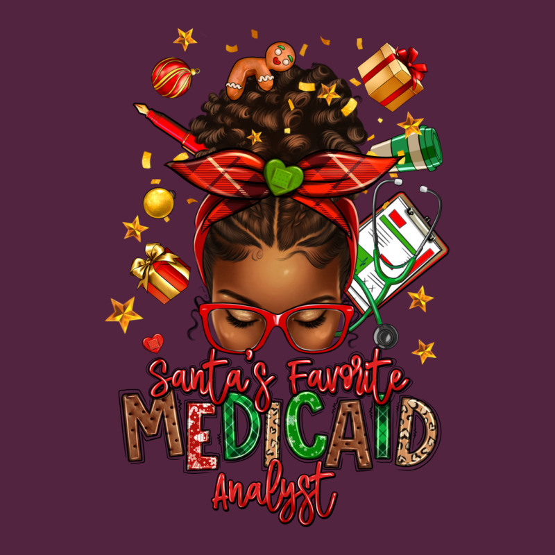 Santa's Favorite Medicaid Analyst Afro Messy Bun Urban Hoodie by texasbilliewilder | Teevron
