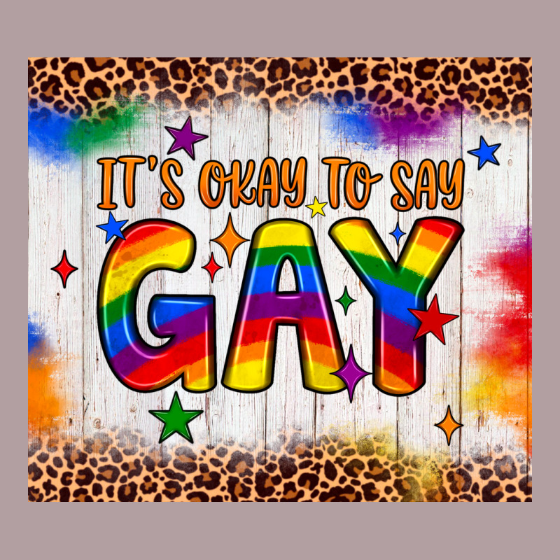 It's Okay To Say Gay Tumbler Vintage Hoodie by JahusDesignShop | Teevron