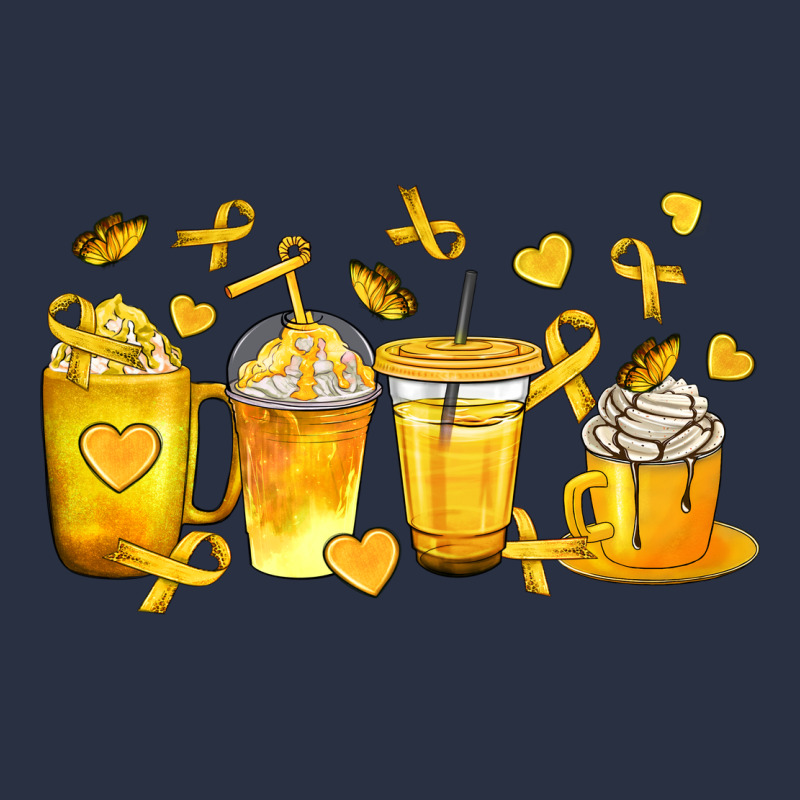 Childhood Cancer Coffee Cups Heavyweight Sweatshirt by texasbilliewilder | Teevron