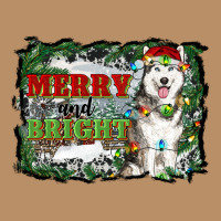 Merry And Bright Husky Farm  Background Vintage Hoodie | Teevron