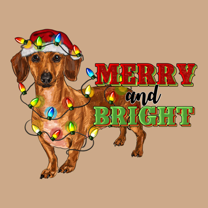 Merry And Bright Dachshund Vintage Hoodie by RanaPortraitStore | Teevron