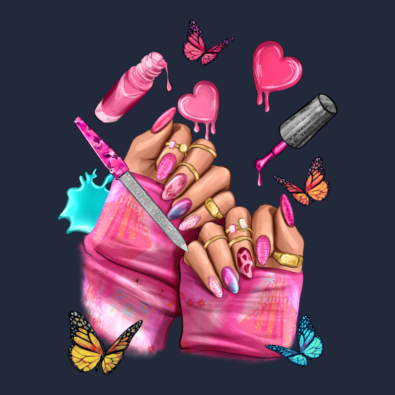 Pink Nail Art Hand Premium Sweatshirt by NancyCooperArtShop | Teevron